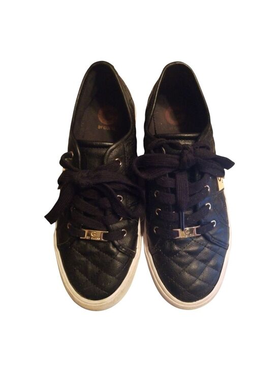 G by Guess Shoes - G by Guess Black Quilted Sneakers with White Sole